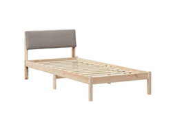 Estrutura da Cama com Cabeceira Marrom e Taupe 100x200 cm MAISON EXCLUSIVE