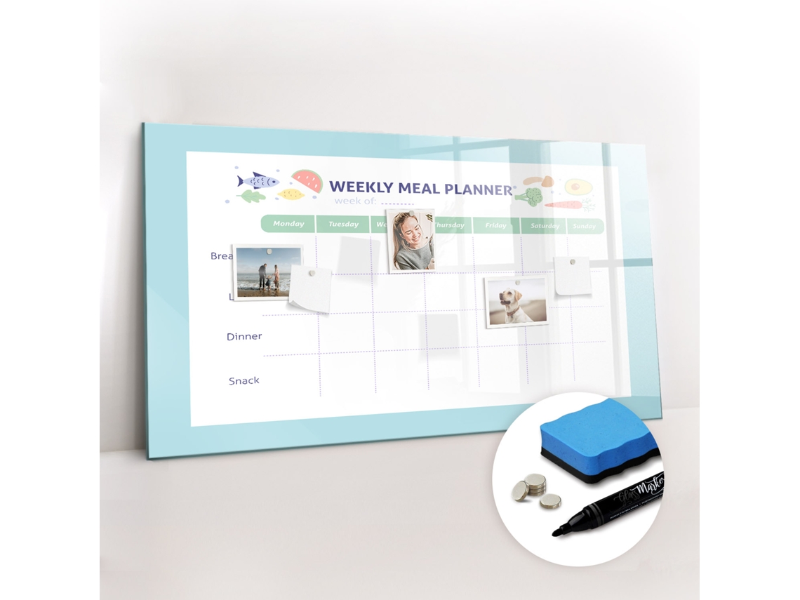 Quadro De Vidro Magnético Planeador De Refeições Para O Corredor Espelharte (120x60 Cm)