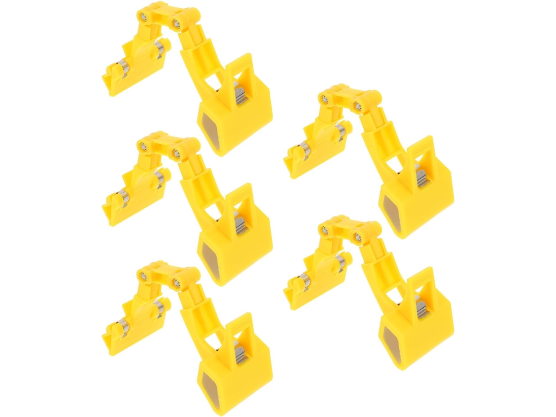 Conjunto 5 Prendedores Multifuncionais Giratórios Plástico Cabeça Dupla Ideais Desenho Esboço Quadros Porta GOKOCO