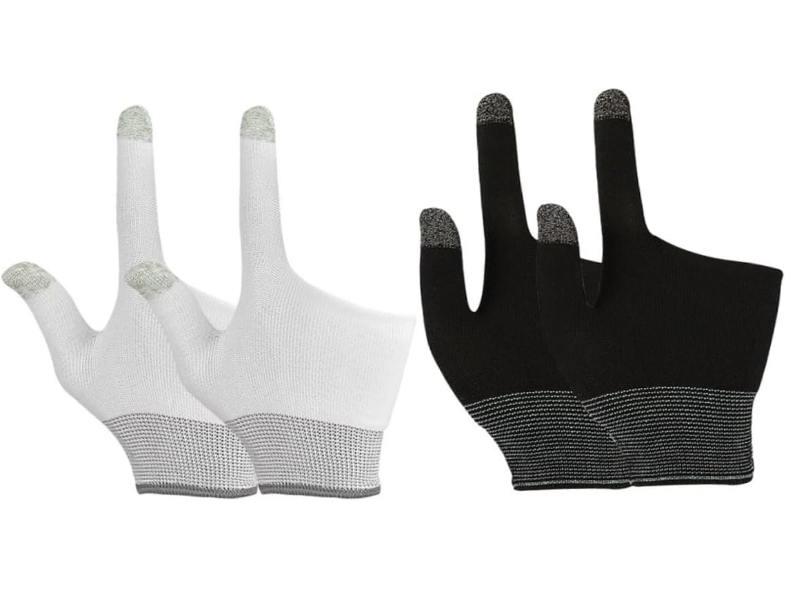 Lurrose 2 Pares De Luvas Para Jogos Com Tela Sensível Ao Toque Dispositivos Móveis, Dedeiras Confortáveis E Práticas