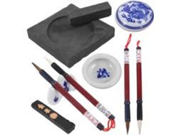 Conjunto de 5 Peças para Caligrafia Chinesa com Pincéis Leves CHABERLU