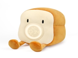 Lurelia Despertador De Pelúcia Em Forma De Pão Torrado Com Pelúcia, Recarregável Usb, Sensor De Toque E Brilho Regulável Para Crianças