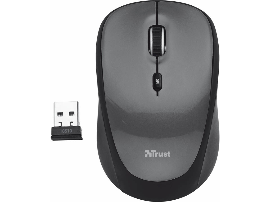 Rato TRUST Ivy (Wireless - Casual - 1600 dpi - Preto)