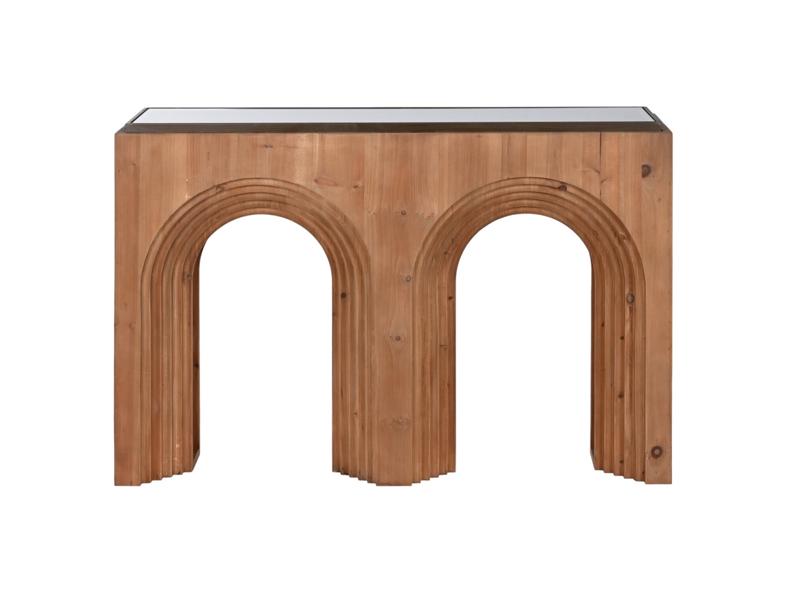 Arco de Vidro para Console de Abeto Marrom ALEXANDRA HOUSE LIVING (122x30x80cm)