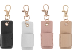 Conjunto de 4 Alipis com Porta canetas Portáteis Mosquetão, Estojo Compacto para Caneta Tinteiro Feito Materia