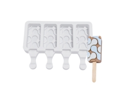 Ronjoe-moldes De Silicone Para Sorvete Diy 4 Células Popsicle Maker Moldes De Gelo