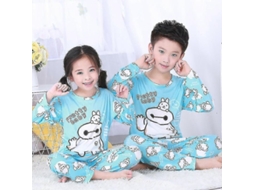 Pijama Niño Niña Baymax 3-4 Anos Pijamas Longos Cartoon Roupa De Dormir 3-4 Anos Baymax