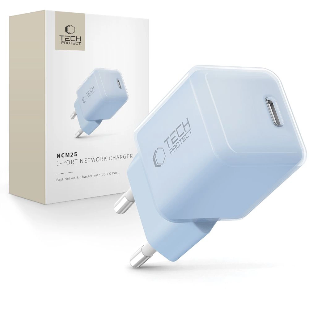 Carregador TECH PROTECT Ncm25 Usb c Pd 25w para Celulares Samsung Galaxy S10