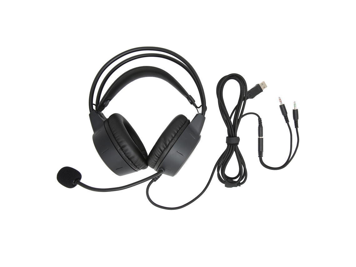 Fone de ouvido para jogos EOOCOO com iluminação rgb à prova d'água ajustável