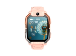 (rosa) Smartwatch Infantil 4g Com Câmera Dupla E Pulseira Para Pescoço