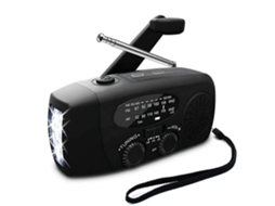 Lurelia Rádio De Emergência Com Fm/am, Noaa/wb, Usb, Com Auscultadores, Carregamento Solar, Preto