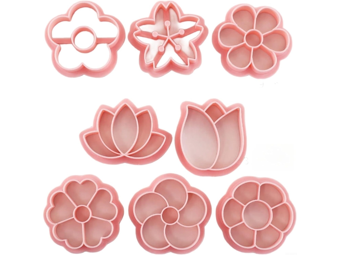 Cortador De Biscoitos, 8 Peças, Flor, Para Doces E Confeitaria