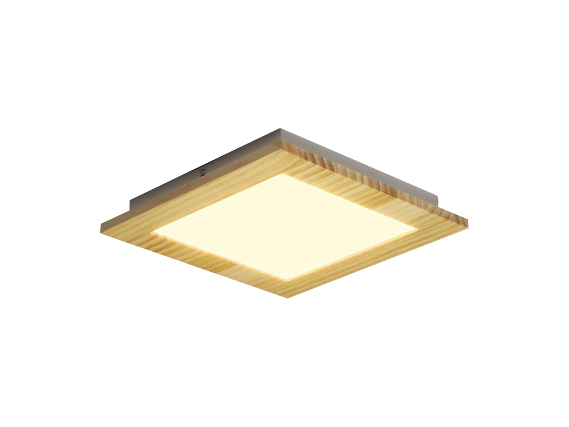 Led Luz de Teto para Sala de Estar Painel de Madeira Plana para Quarto Interno 3000 K Branco Quente 30 Cm 17 W para Cozinha Escadas Varanda NETTLIFE