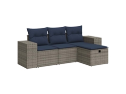 Garden Sofa Set, Garden Sofa Sets Vidaxl Cinzeto Rattan / Vime (n/a)