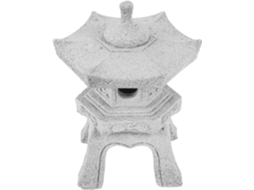 Lanterna de Pedra em Miniatura para Uso Externo, Decoração Jardim Asiático com Tampa Removível. CHABERLU