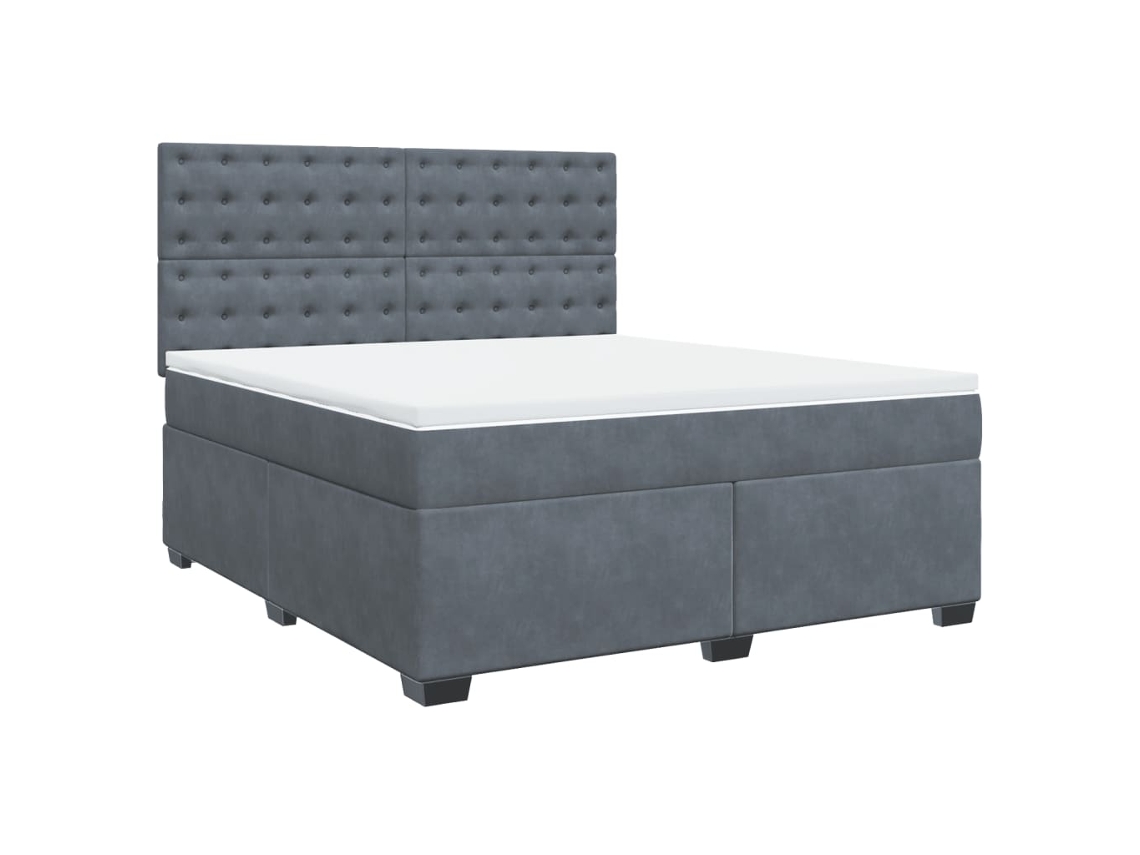 Box Spring Bed, Box Spring Beds Vidaxl Cinzeto Veludo (180 X 200 Cm)
