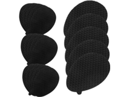 Protetores De Sola Antiderrapantes, Pretos, 10 Pares, Vinil