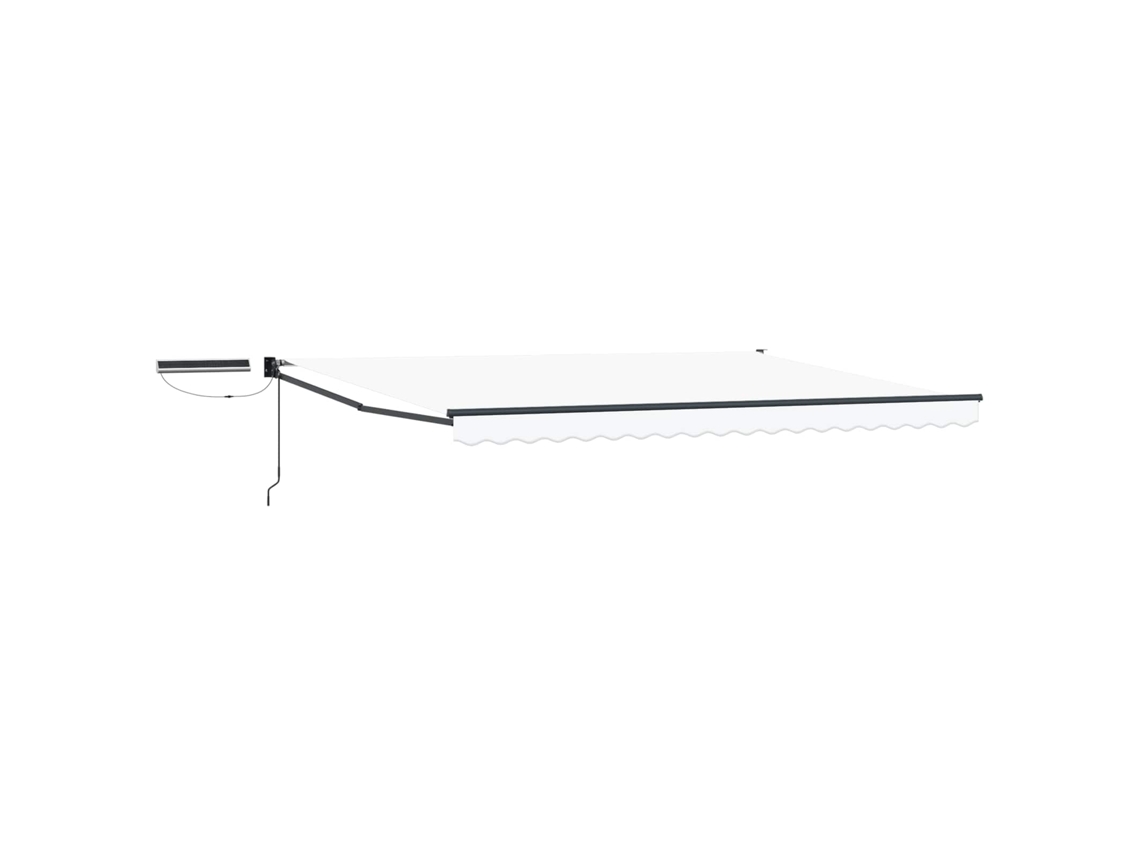 Toldo Retrátil Elétrico Branco 4,5 × 3 M VIDAXL