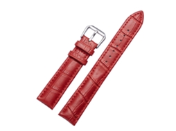 Cinto Moda Couro Para Casa E Mulher Com Fivela De Aço Inoxidável Vermelho 18mm