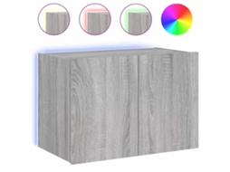 Móvel de Parede P/ Tv C/ Luzes Led Cinzento Sonoma MAISON EXCLUSIVE (60x35x41 cm)