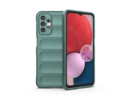 Capa Halinuia Para Samsung Galaxy A13 5g/4g Magic Shield Tpu Flanela Verde Escuro (proteção Integral, Interior Em Flanela)