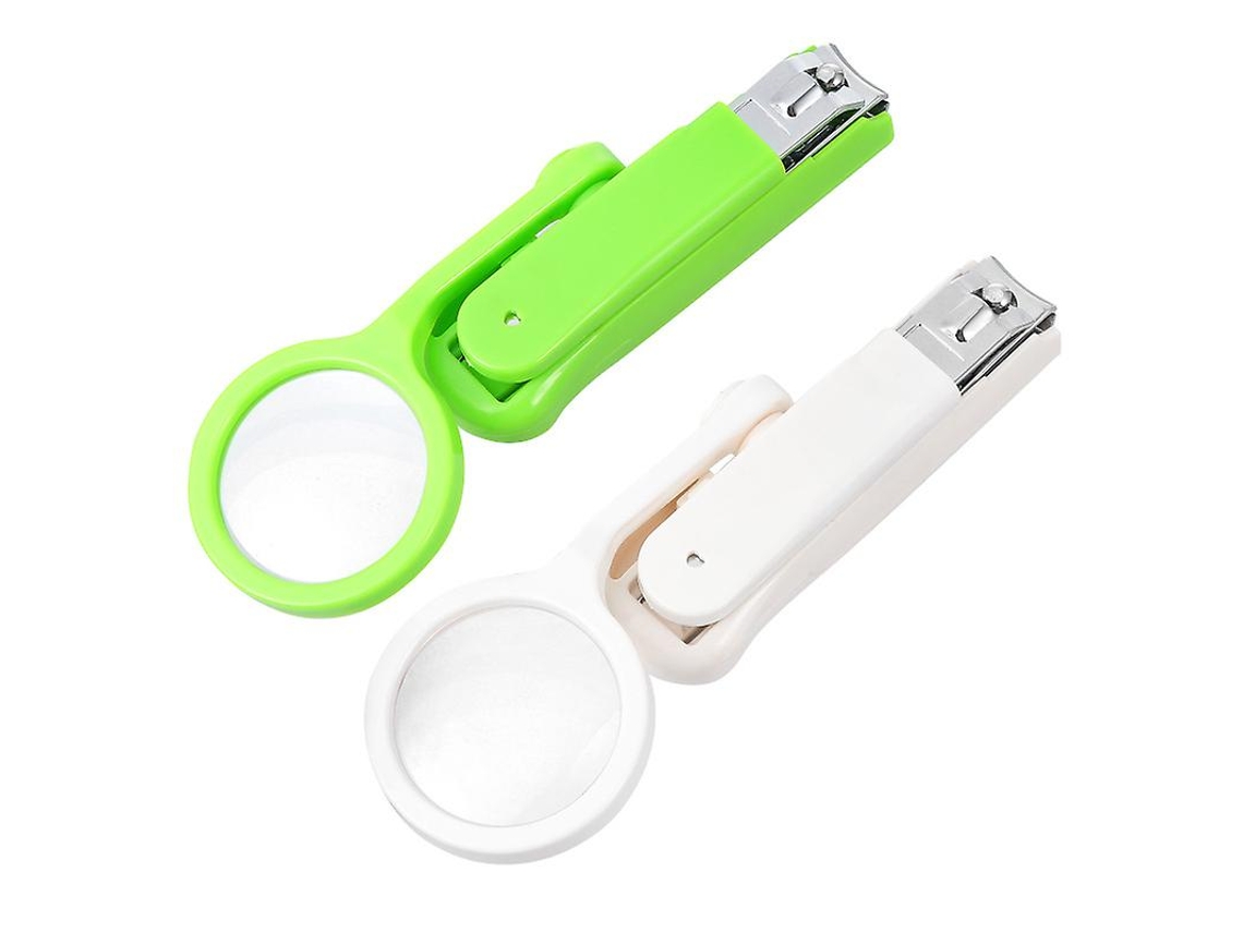 2pcs Cortador De Unhas Com Lupa Allinless