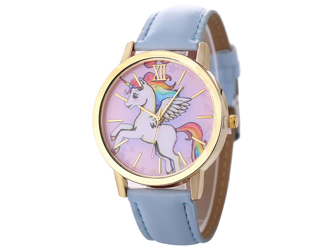 Relógio de pulso feminino Zhoulianfa Zlf0530-f, azul claro, com movimento de quartzo.