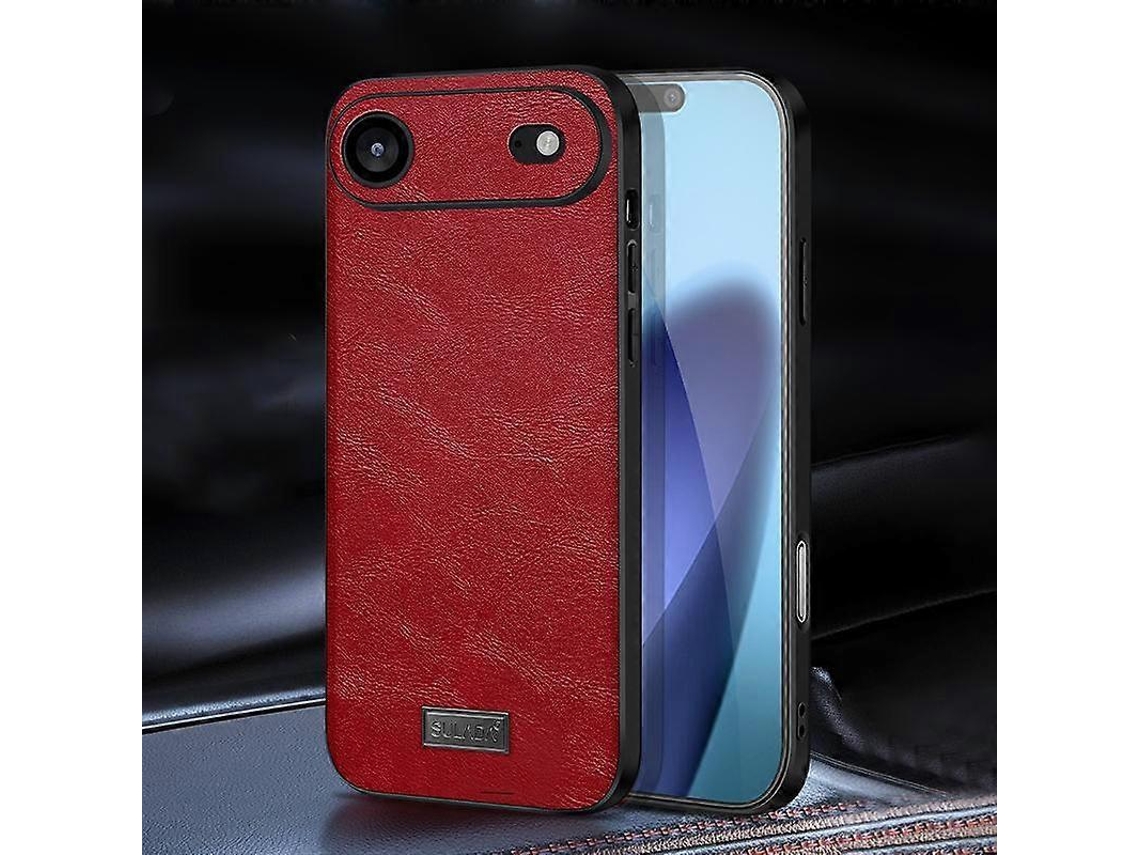 Capa De Celular Híbrida De Couro Tpu À Prova De Choque Sulada Feita À Mão