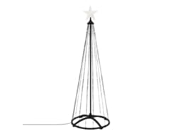 Árvore De Natal Exterior Ecd Germany 150 Cm Luz Branca Quente 154 Leds Regulável 9 Modos