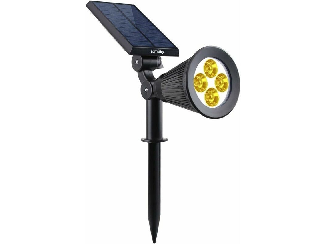 Refletor solar 2 em 1, ajustável, LED branco quente, 29x9.5x34cm, com adesivo, uma unidade S/MARCA