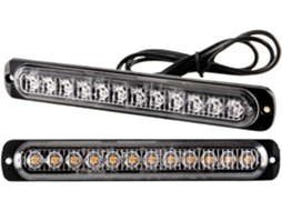 Luz De Advertência Estroboscópica 12 Leds, Luz Lateral De Led Branca, Vermelha E Azul, Luz Traseira Com 18 Modos De