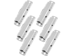Conjunto De 6 Clipes Metal Em Liga Zinco, Com Forte Poder De Fixação E Furos Pré Perfurados Para Instalação Ideais