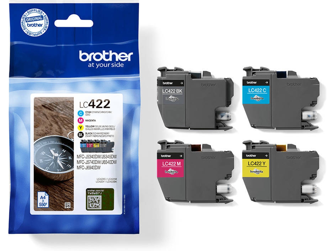 Pack Tinteiros BROTHER LC422VAL 4 Cores