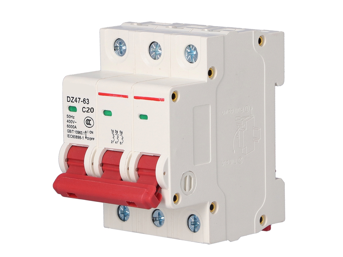 Interruptor de Circuito Miniatura 3p 20a 400v AC para Rail Din | S/MARCA