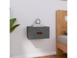 Vidaxl Mesa De Cabeceira De Parede 40x29,5x22 Cm Cinzento