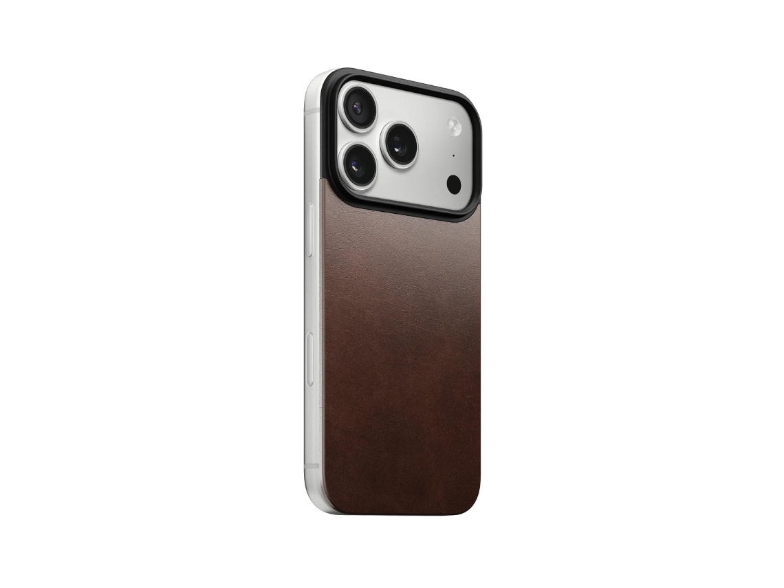 Capa Nomad Back Couro Iphone 17 Pro Castanha
