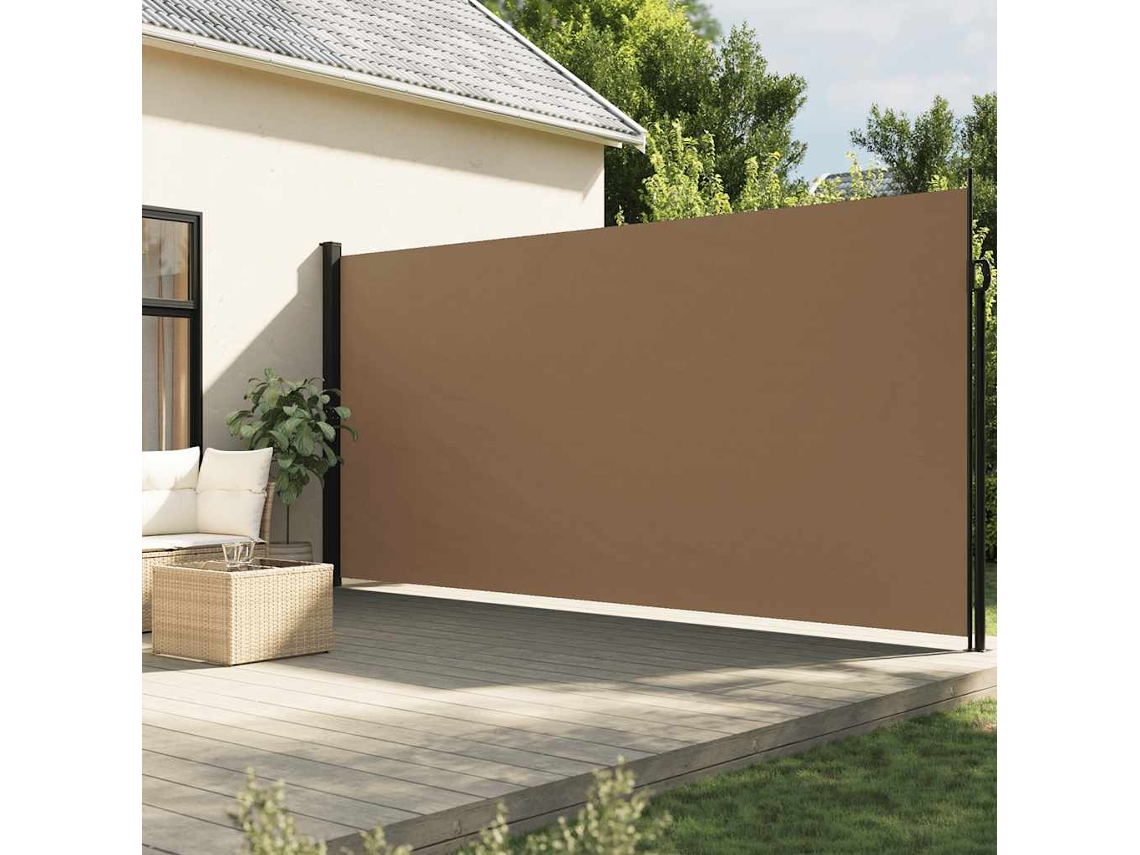 Vidaxl Toldo Lateral Retrátil 220x300 Cm Cinzento-acastanhado