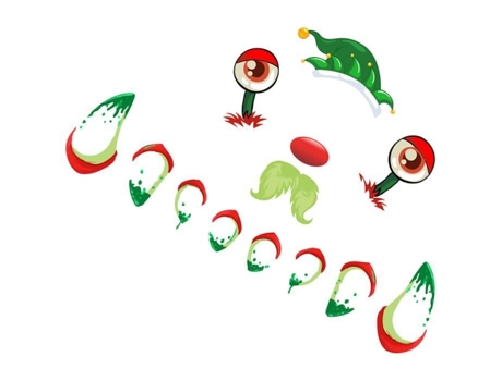 1 Conjunto Criativo Decalques de Parede de Natal Adesivos Adesivos Pequenos Suprimentos ETEREAUTY