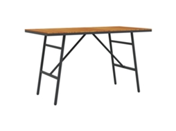 Conjunto 1 Mesa De Jantar Vidaxl Castanho Madeira De Acácia Maciça (110 X 55 X 61,5 Cm)