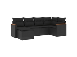 Garden Sofa Set, Garden Sofa Sets Vidaxl Preto Rattan / Vime (n/a)