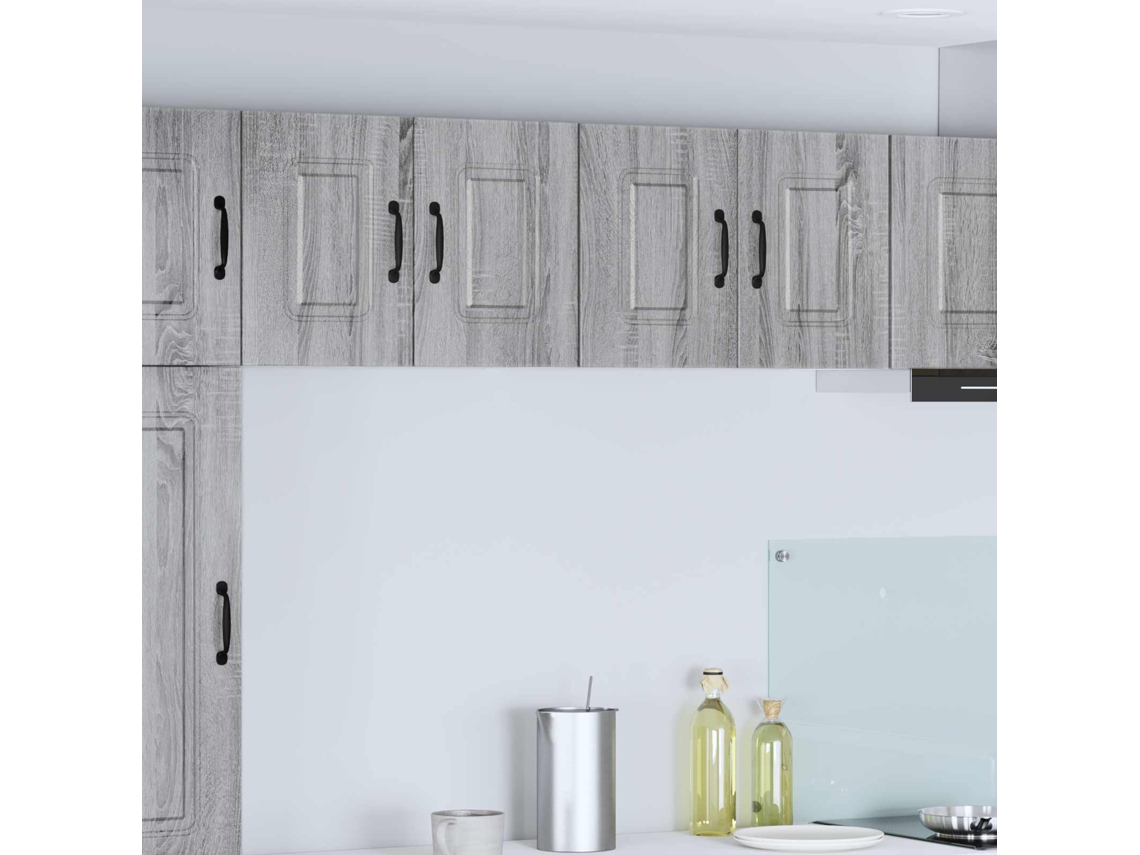 Vidaxl Painel De Lava-louça Kalmar 2 Unid. Cinza Sonoma