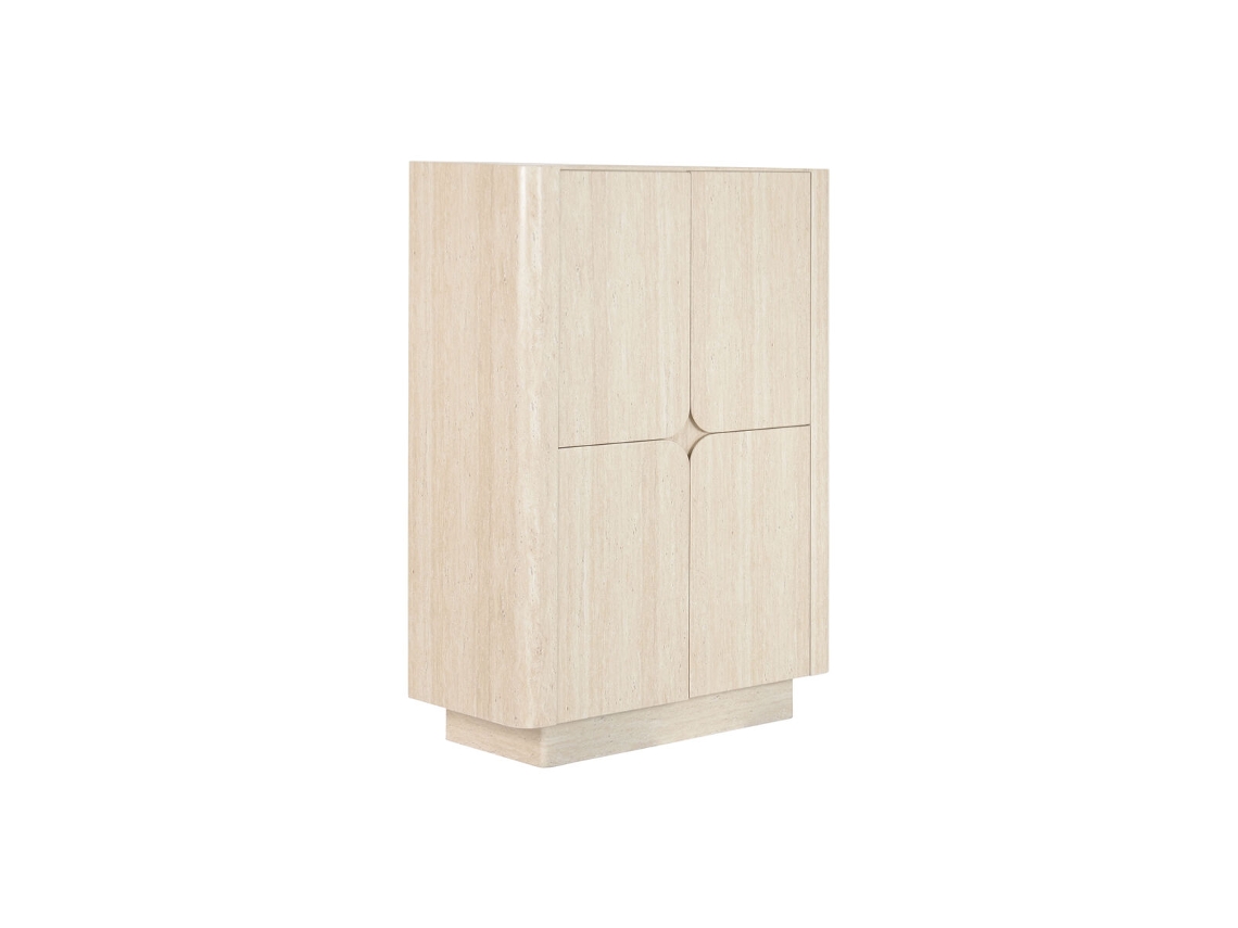 Armário Home Esprit Bege Madeira 100 X 40 X 134 Cm
