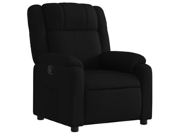 Vidaxl Poltrona Reclinável Tecido Preto
