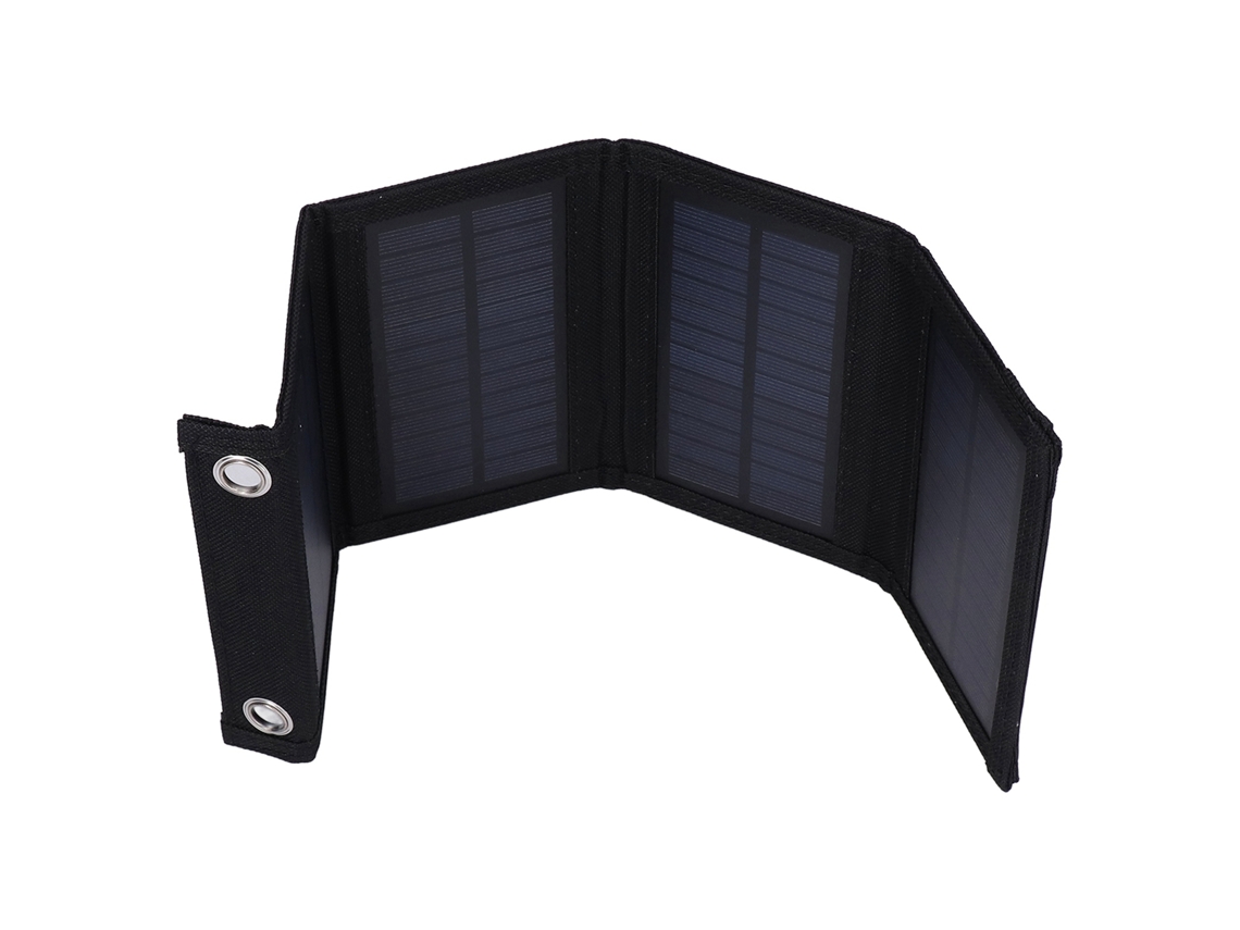 Bateria solar dupla de 6 W, com estojo de transporte portátil para uso externo e design duplo duplo quádruplo.