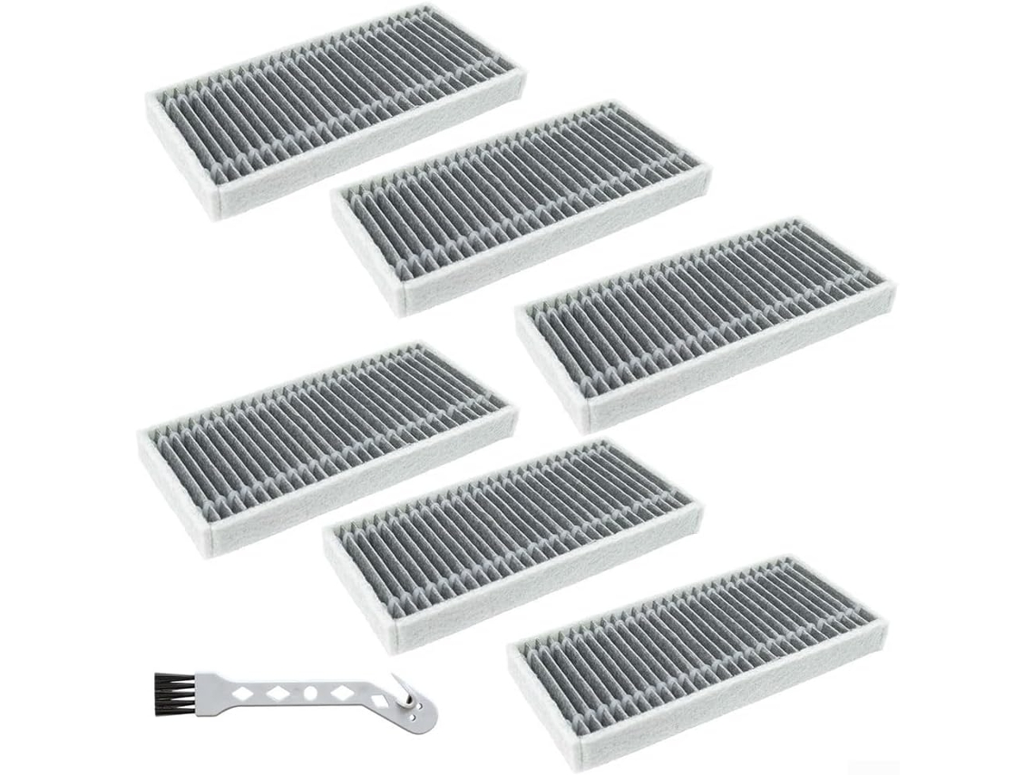 Kit Com 6 Filtros Para Aspirador Ecovacs Deebot X12 Omni Cyclone Pro