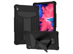 Capa Protetora Plana De Pc + Silicone Com Suporte Em Formato De T, Cor Contrastante E Resistente A Impactos, Para Lenovo Tab P11 (tab-j606f).