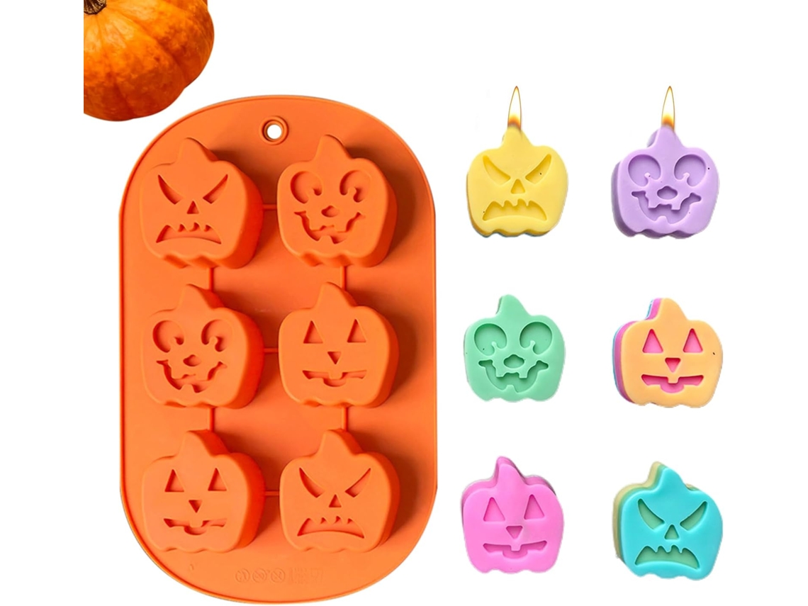 Molde de Silicone Confeitaria de Halloween Com 6 Cavidades