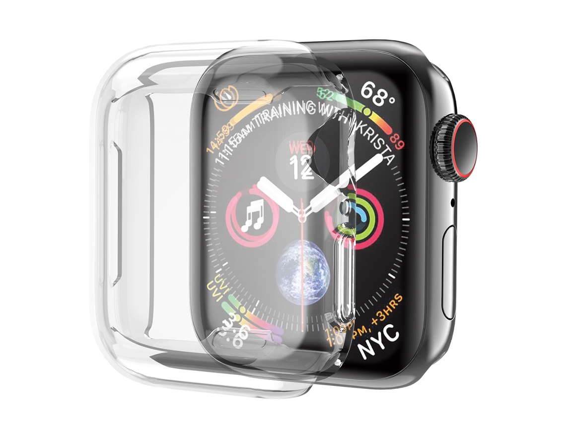 Capa protetora transparente de TPU para Apple Watch séries 9/8 e 7 41 mm