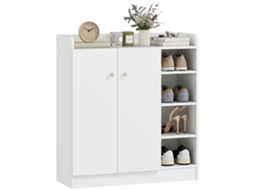 Sapateira CHEZMOI para hall, 12 pares, 4 compartimentos, branca