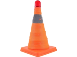 Cone De Sinalização Refletivo Multifuncional De 30 Cm Em Tecido E Borracha.